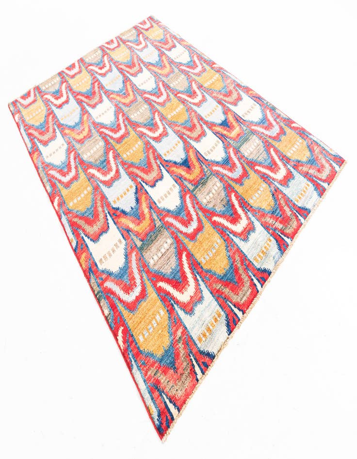 Detail image of  5' 9 x 8'  Hand Knotted Modern Ziegler Rug