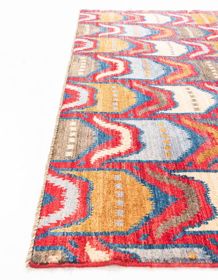 Detail image of  5' 9 x 8'  Hand Knotted Modern Ziegler Rug