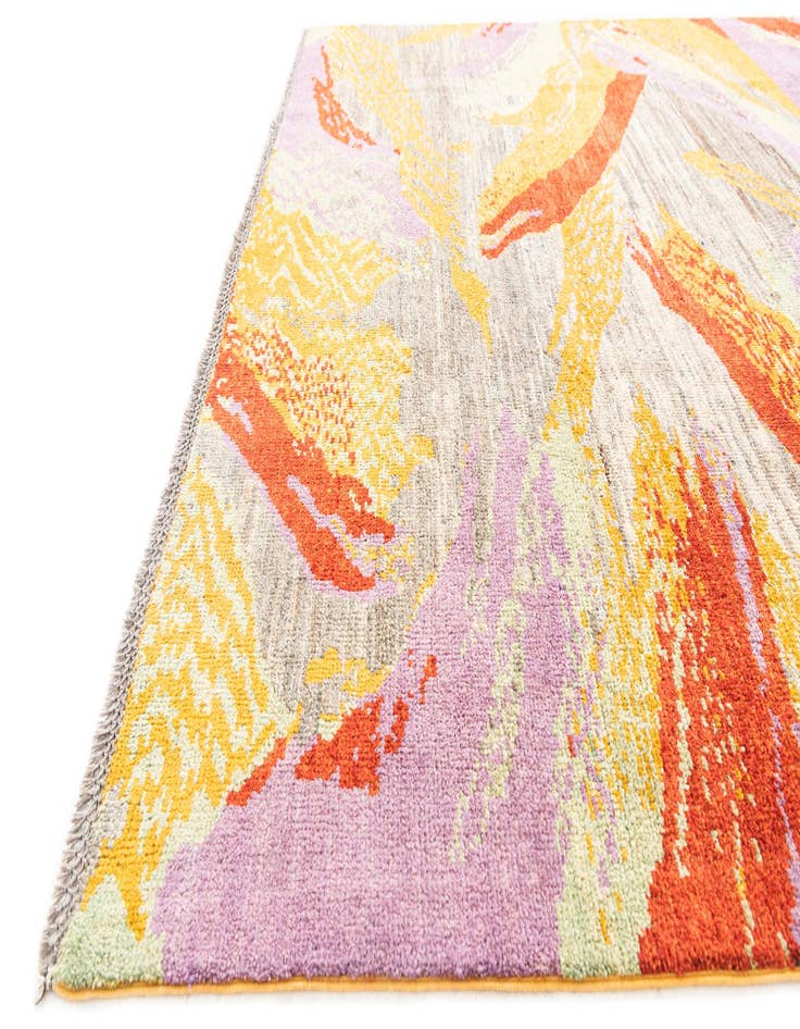 Detail image of  6' 8 x 9' 6  Hand Knotted Modern Ziegler Rug