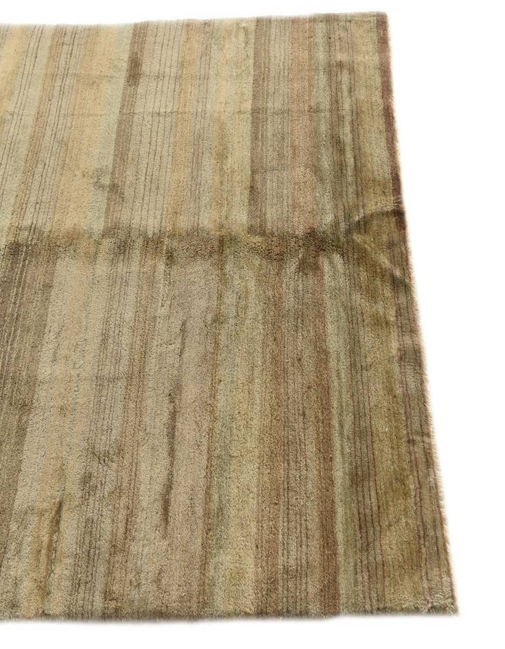Detail image of  4' x 5'  Hand Knotted Modern Ziegler Wool Rug