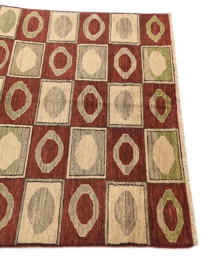 Detail image of  3' 9 x 5' 6  Hand Knotted Modern Ziegler Rug