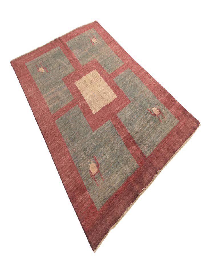 Detail image of  5' 7 x 7' 8  Hand Knotted Modern Ziegler Rug