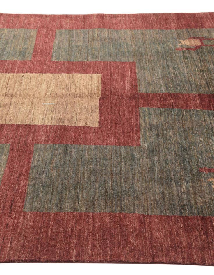 Detail image of  5' 7 x 7' 8  Hand Knotted Modern Ziegler Rug