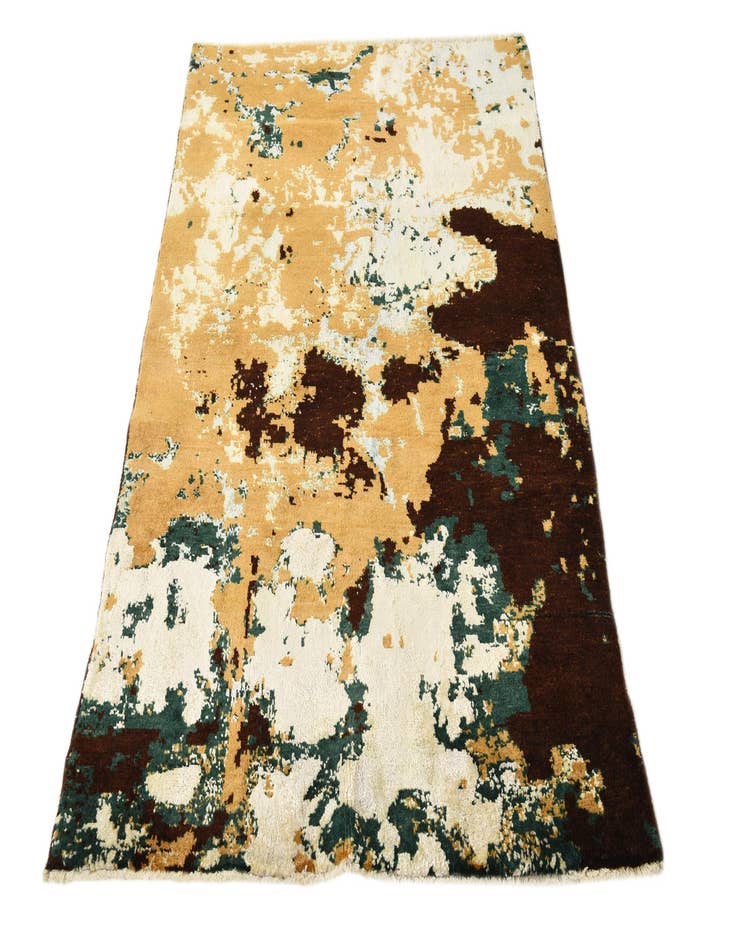 Detail image of  4' 1 x 6'  Hand Knotted Modern Ziegler Rug