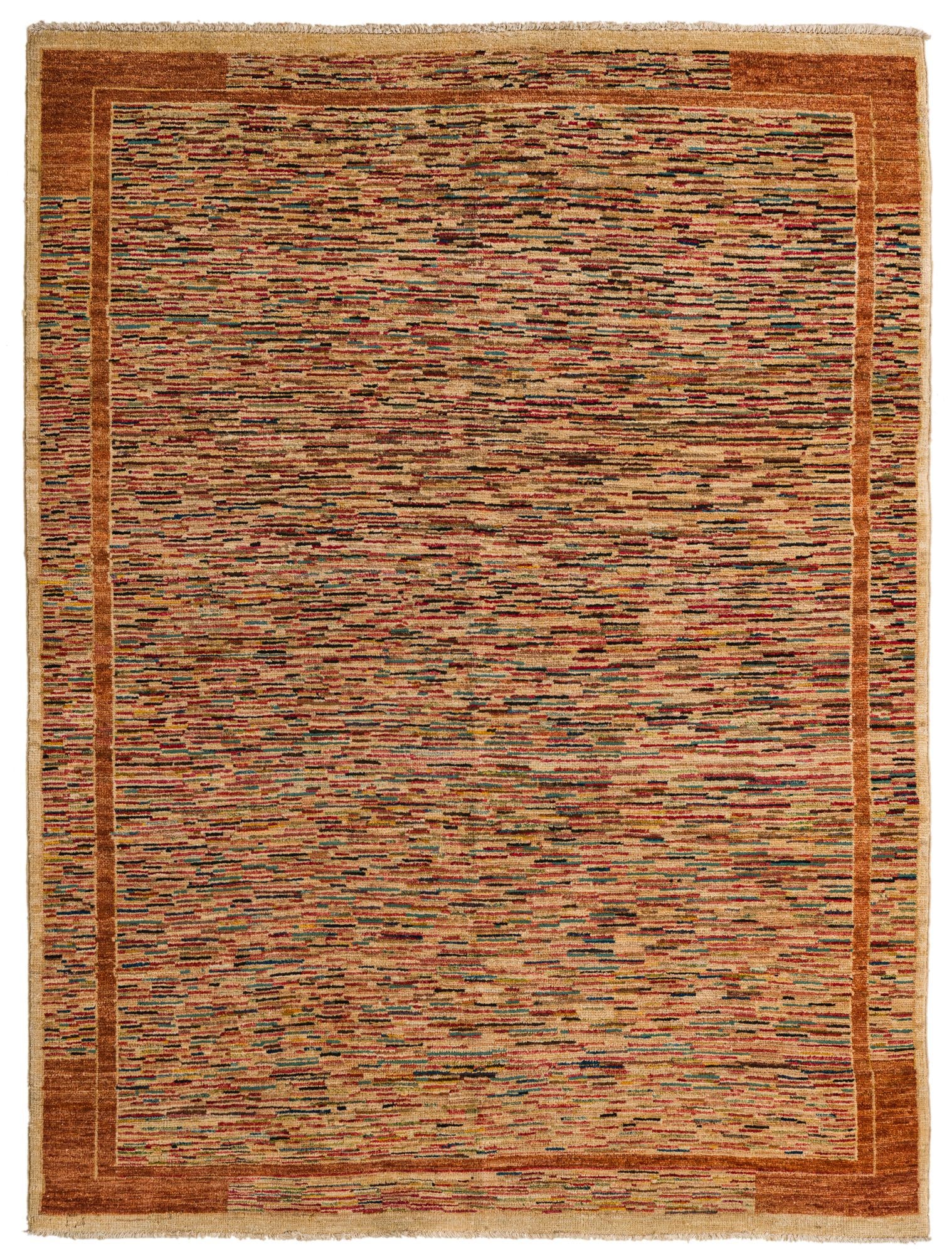  4' 10 x 6' 5  Hand Knotted Modern Ziegler Rug