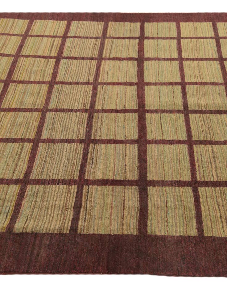 Detail image of  5' 10 x 9'  Hand Knotted Modern Ziegler Oriental Rug