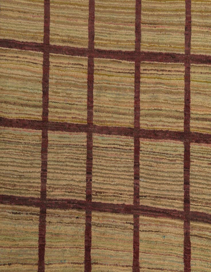 Detail image of  5' 10 x 9'  Hand Knotted Modern Ziegler Oriental Rug