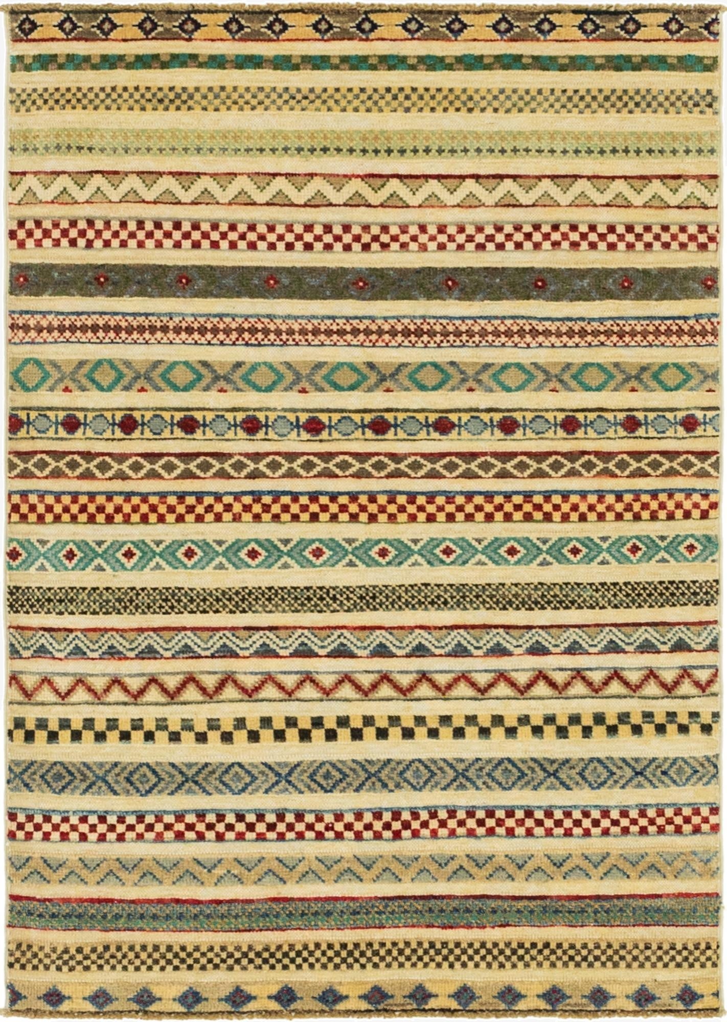  2' 9 x 4'  Hand Knotted Modern Ziegler Rug