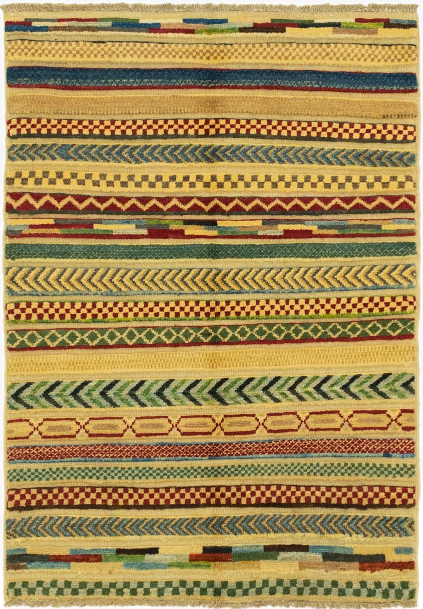  2' 9 x 4'  Hand Knotted Modern Ziegler Rug