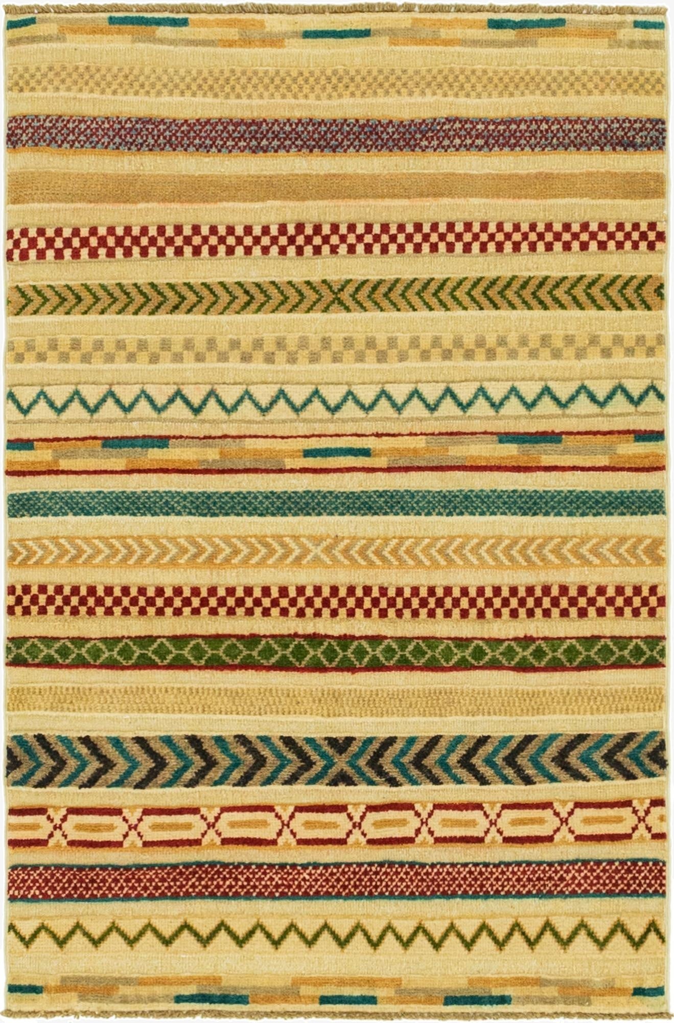  2' 7 x 4' 1  Hand Knotted Modern Ziegler Rug