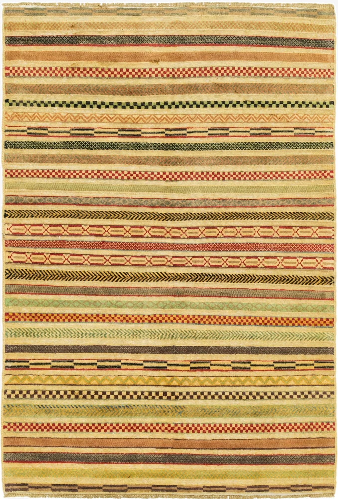  4' x 6'  Hand Knotted Modern Ziegler Rug