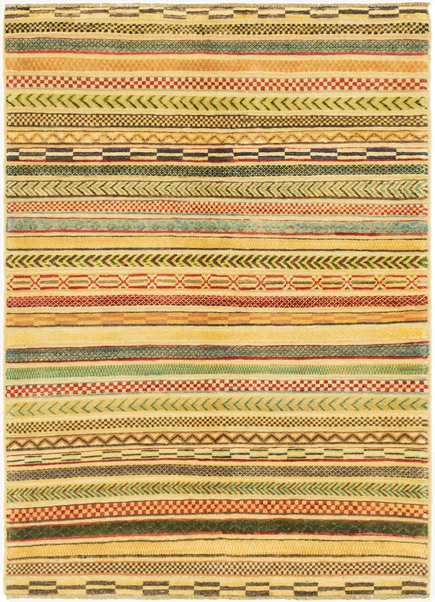  3' 7 x 5'  Hand Knotted Modern Ziegler Rug