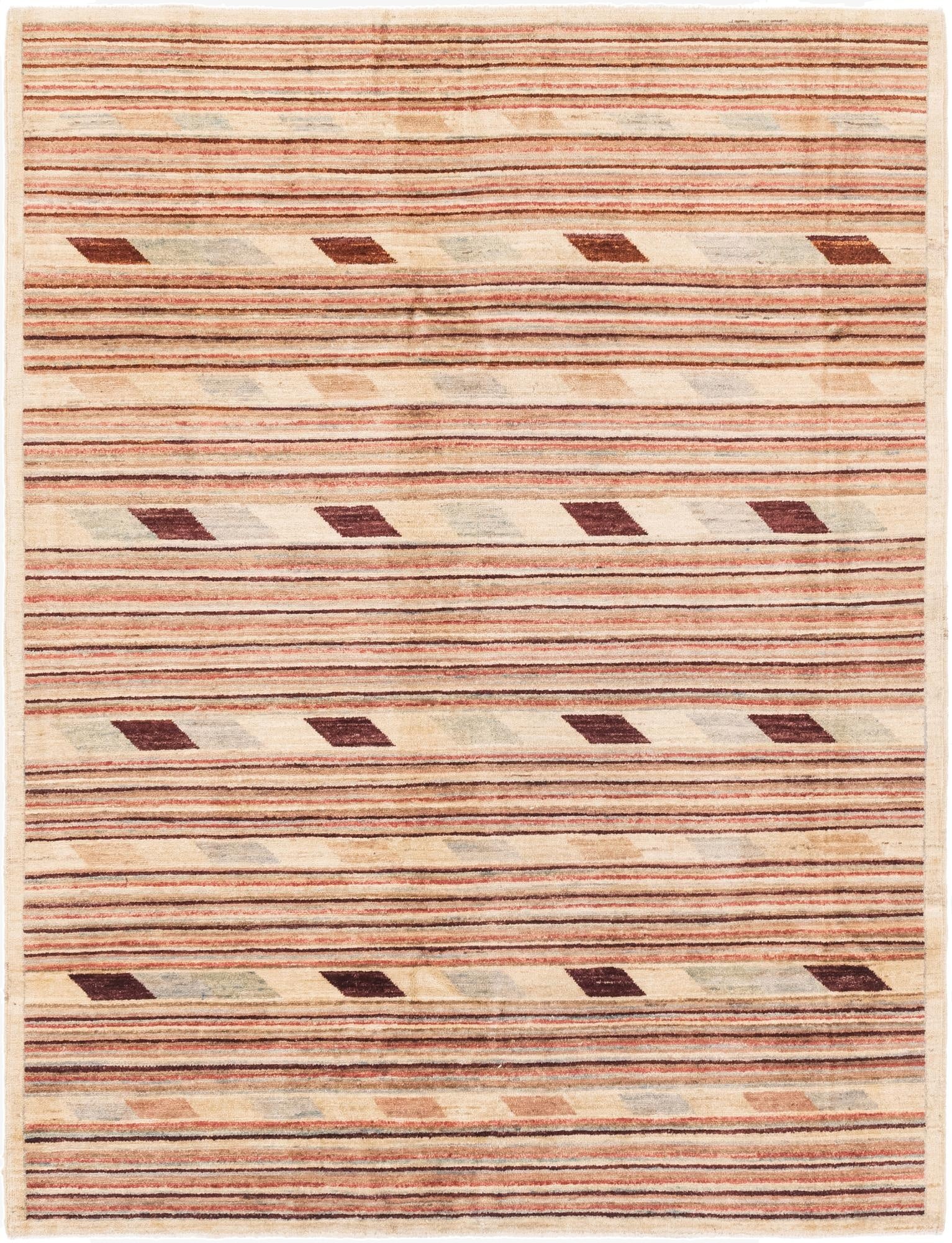  6' x 7' 10  Hand Knotted Modern Ziegler Rug