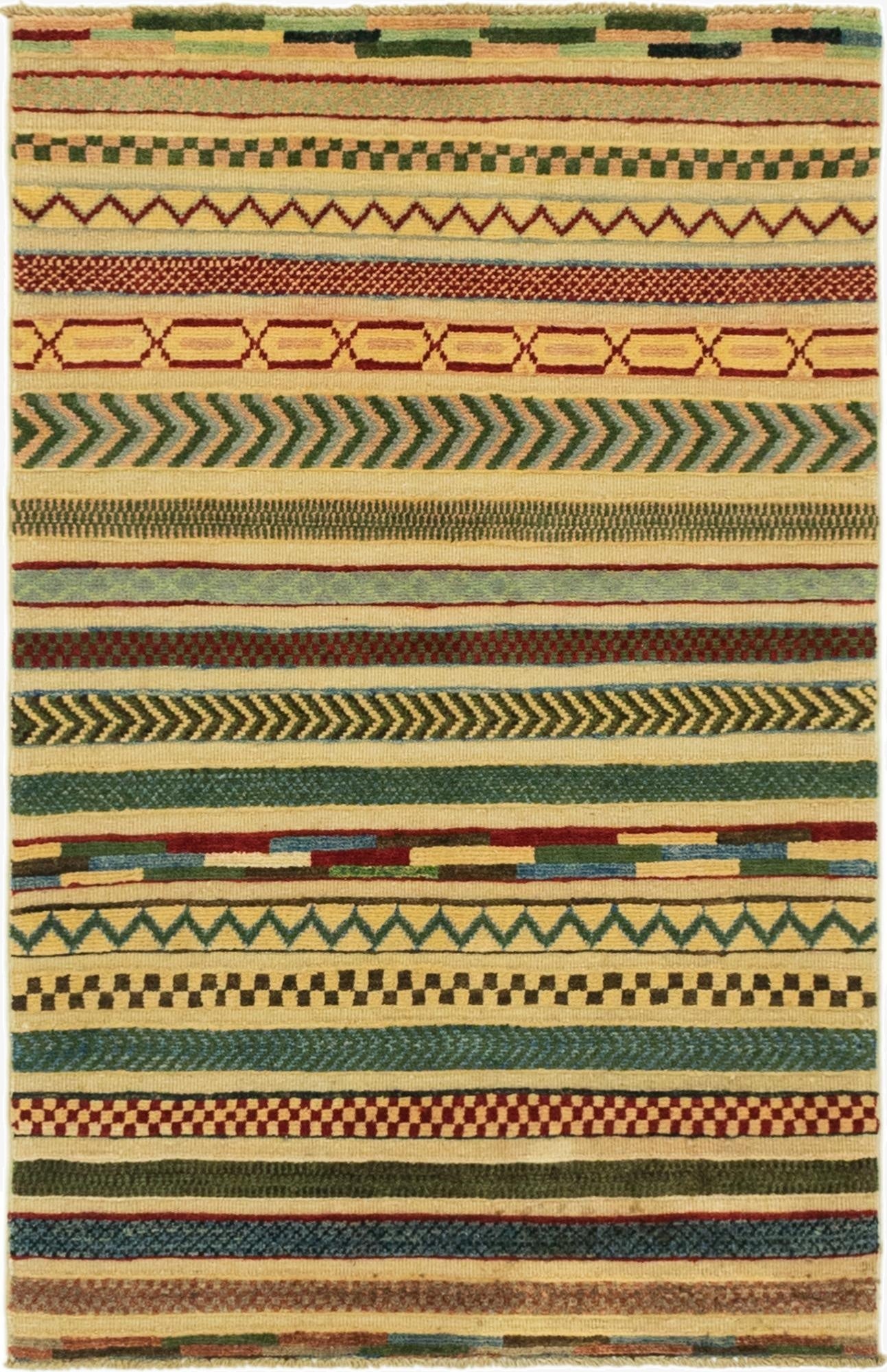  2' 7 x 4' 1  Hand Knotted Modern Ziegler Rug