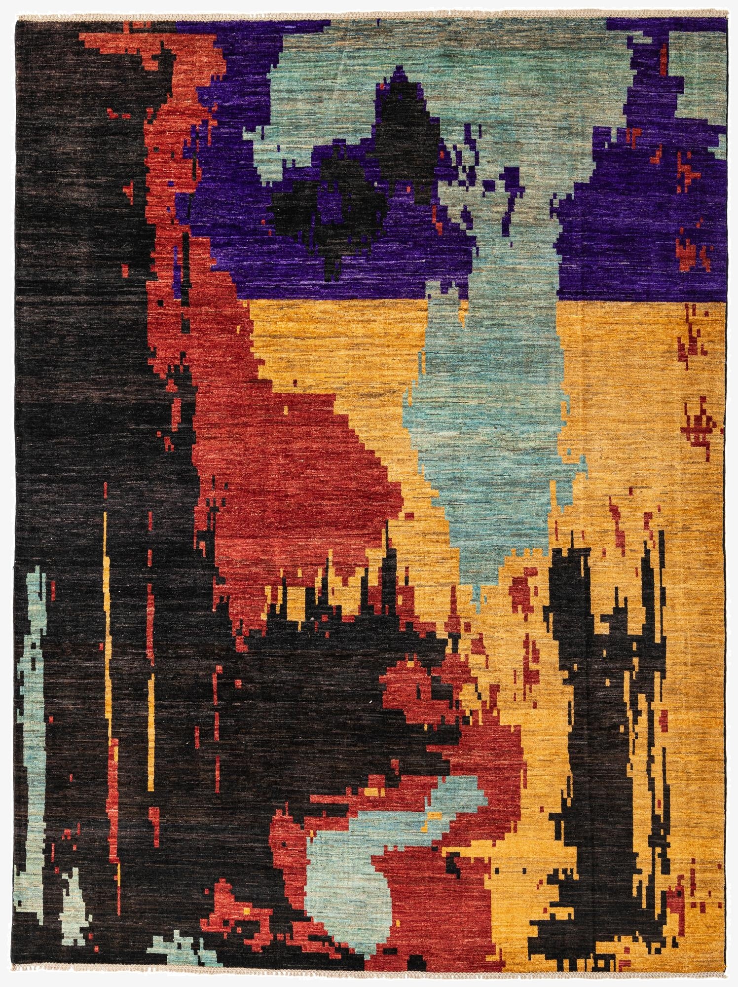  7' x 9' 6  Hand Knotted Modern Ziegler Rug