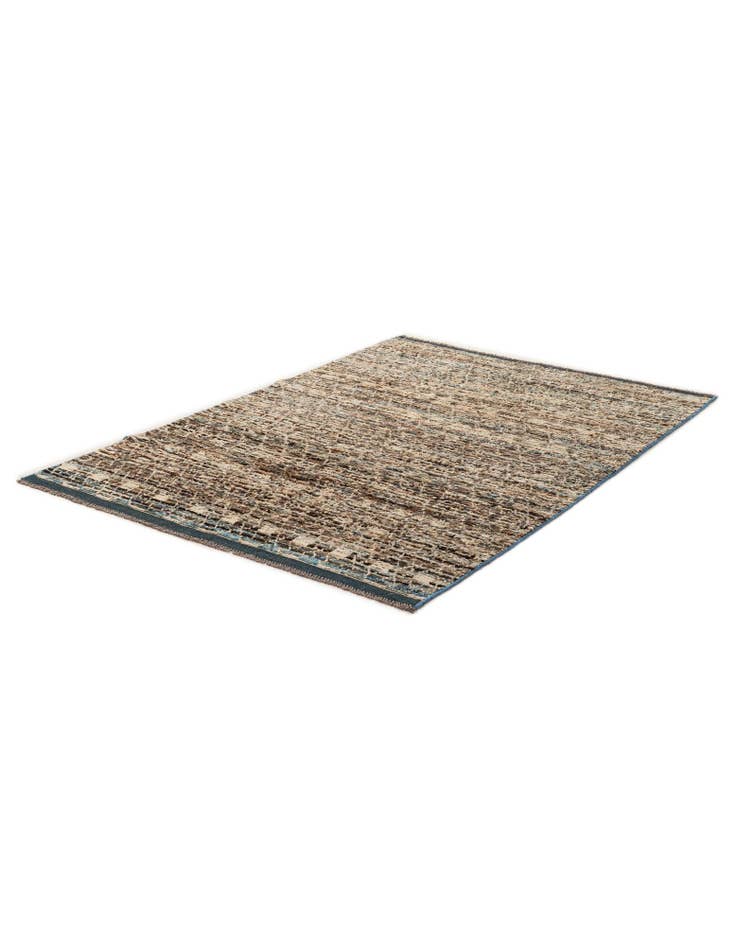 Detail image of  4' 10 x 6' 9  Hand Knotted Moroccan Wool Rug