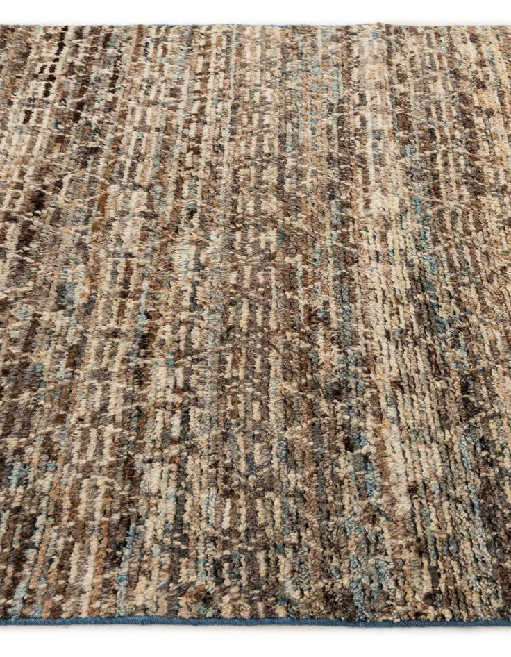 Detail image of  4' 10 x 6' 9  Hand Knotted Moroccan Wool Rug