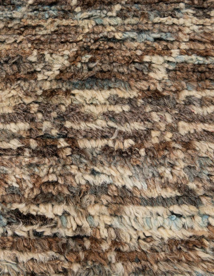 Detail image of  4' 10 x 6' 9  Hand Knotted Moroccan Wool Rug