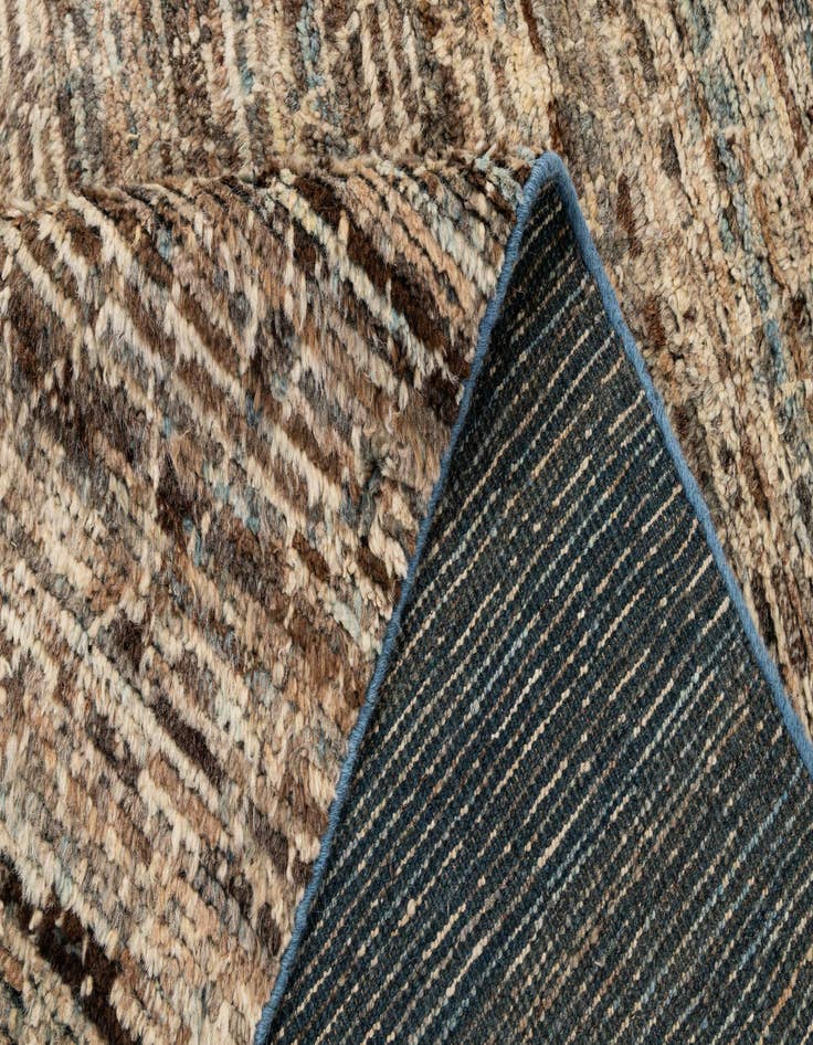 Detail image of  4' 10 x 6' 9  Hand Knotted Moroccan Wool Rug