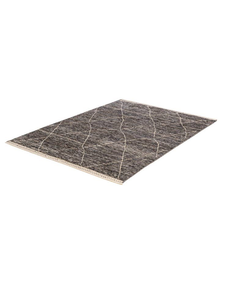 Detail image of  4' 11 x 6' 10  Hand Knotted Moroccan Wool Rug