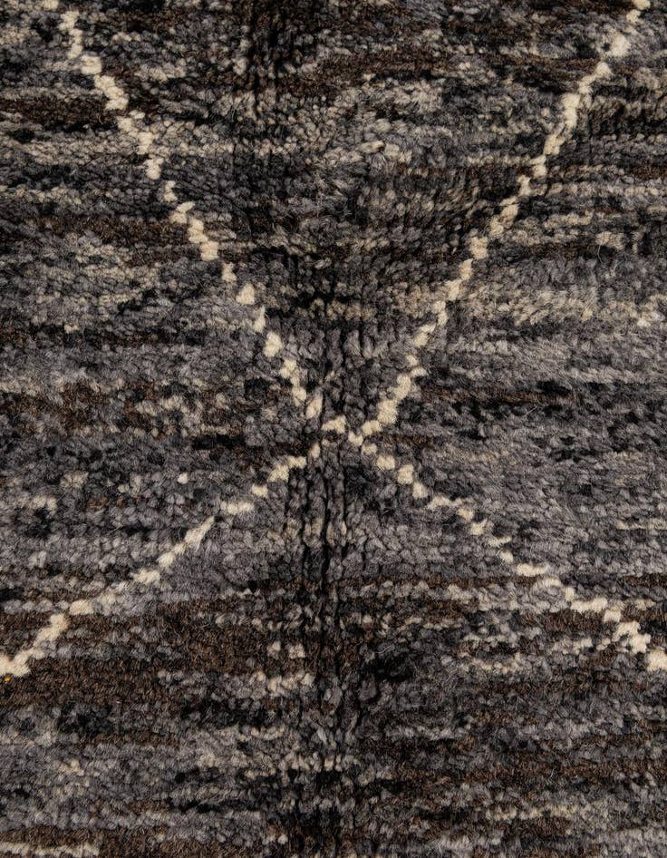 Detail image of  4' 11 x 6' 10  Hand Knotted Moroccan Wool Rug
