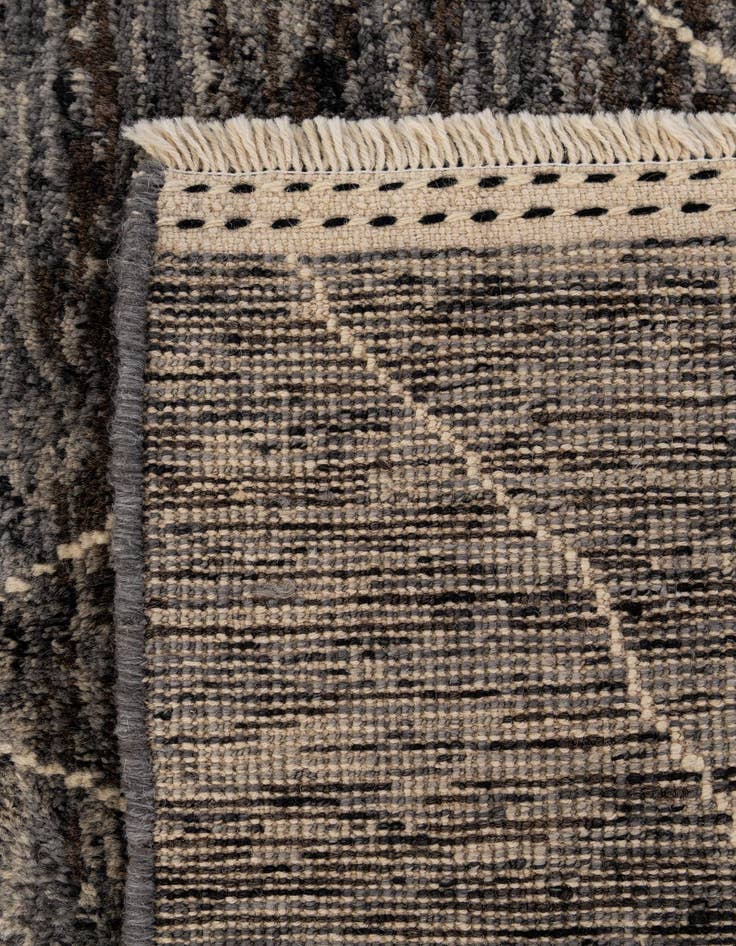 Detail image of  4' 11 x 6' 10  Hand Knotted Moroccan Wool Rug