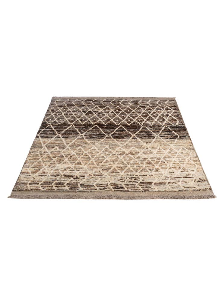 Detail image of  5' 2 x 6' 5  Hand Knotted Moroccan Wool Rug