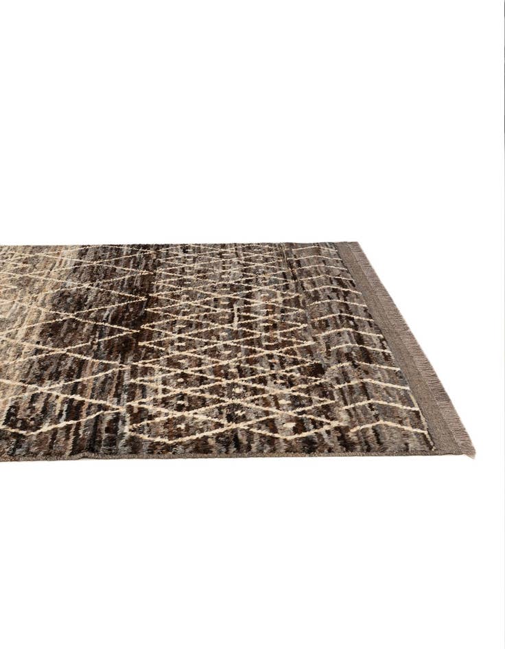 Detail image of  5' 2 x 6' 5  Hand Knotted Moroccan Wool Rug