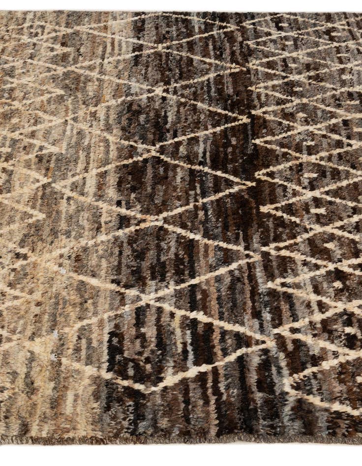 Detail image of  5' 2 x 6' 5  Hand Knotted Moroccan Wool Rug