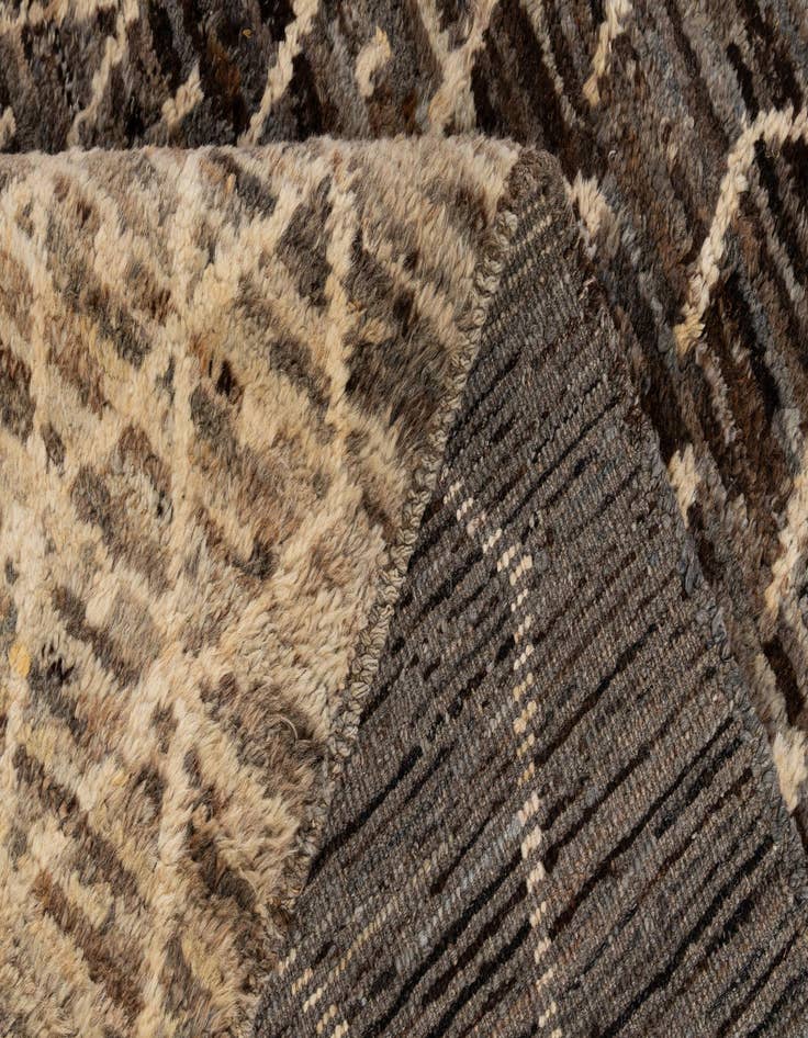 Detail image of  5' 2 x 6' 5  Hand Knotted Moroccan Wool Rug