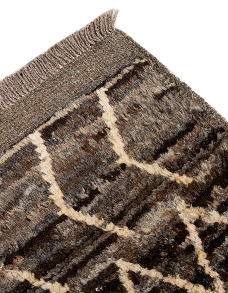 Detail image of  5' 2 x 6' 5  Hand Knotted Moroccan Wool Rug