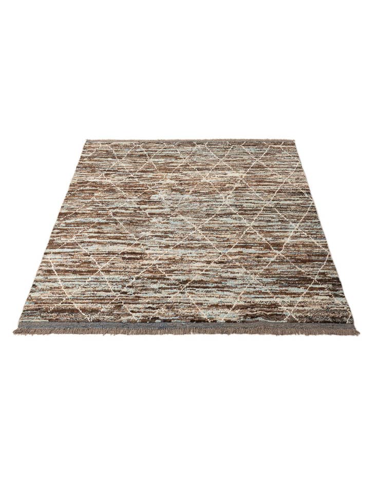 Detail image of  5' 3 x 7' 6  Hand Knotted Moroccan Wool Rug