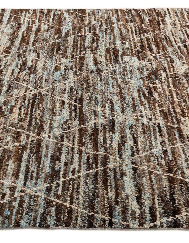 Detail image of  5' 3 x 7' 6  Hand Knotted Moroccan Wool Rug