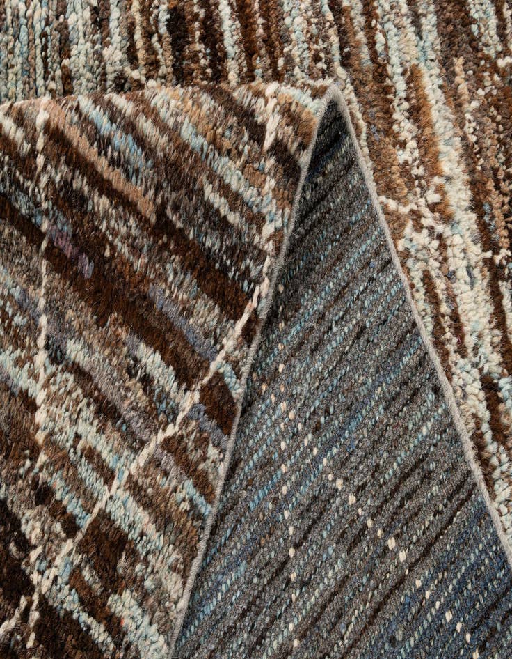 Detail image of  5' 3 x 7' 6  Hand Knotted Moroccan Wool Rug