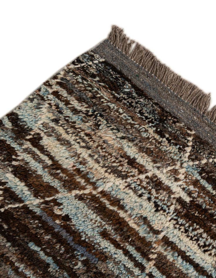 Detail image of  5' 3 x 7' 6  Hand Knotted Moroccan Wool Rug