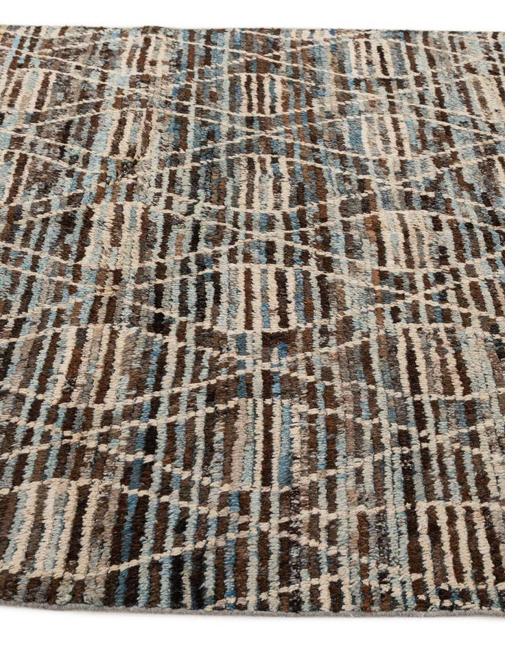 Detail image of  5' 6 x 8'  Hand Knotted Moroccan Wool Rug