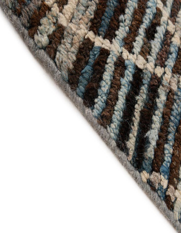 Detail image of  5' 6 x 8'  Hand Knotted Moroccan Wool Rug