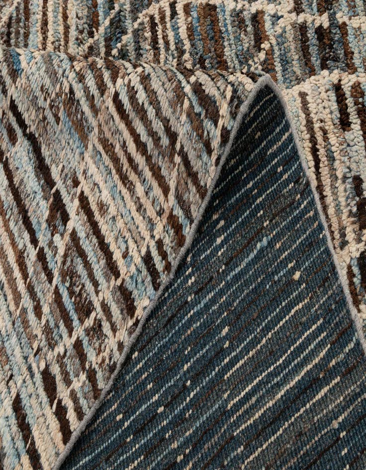 Detail image of  5' 6 x 8'  Hand Knotted Moroccan Wool Rug