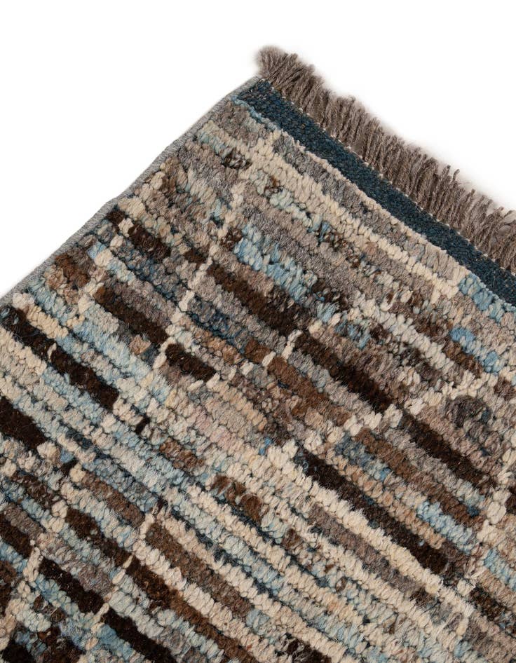 Detail image of  5' 6 x 8'  Hand Knotted Moroccan Wool Rug