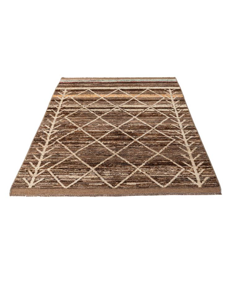 Detail image of  5' 4 x 8' 3  Hand Knotted Moroccan Wool Rug