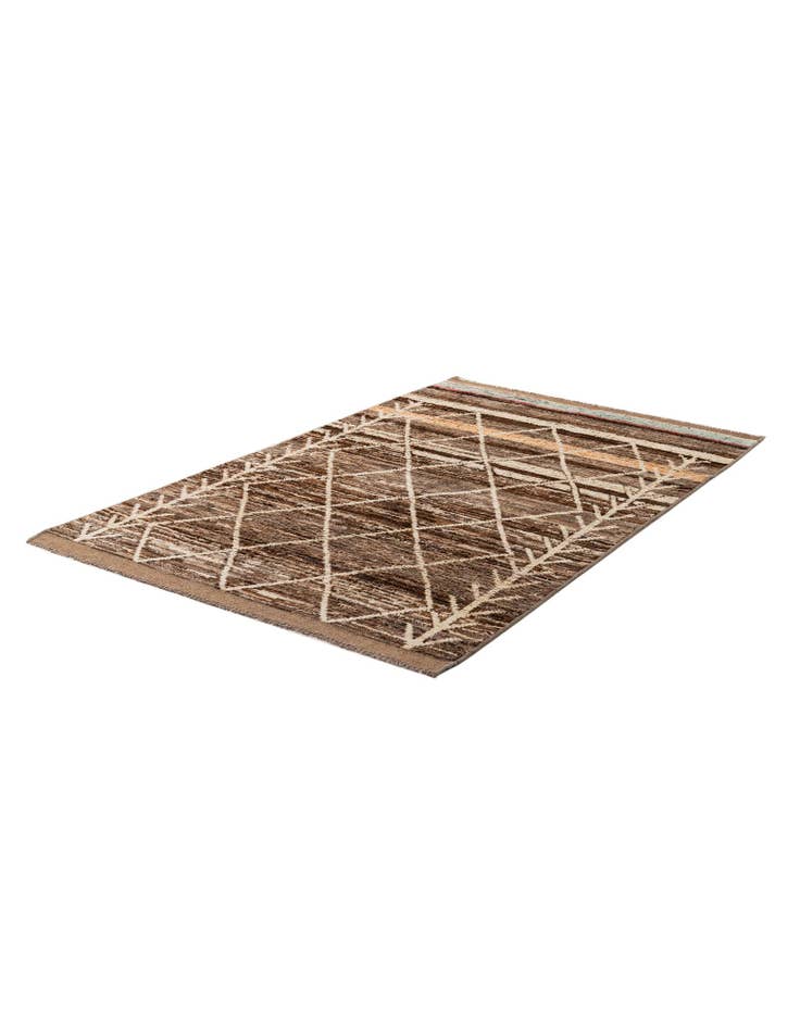 Detail image of  5' 4 x 8' 3  Hand Knotted Moroccan Wool Rug