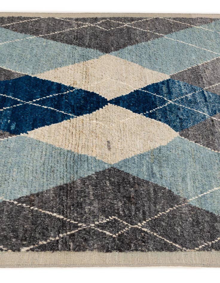 Detail image of  5' 4 x 7' 11  Hand Knotted Moroccan Wool Rug