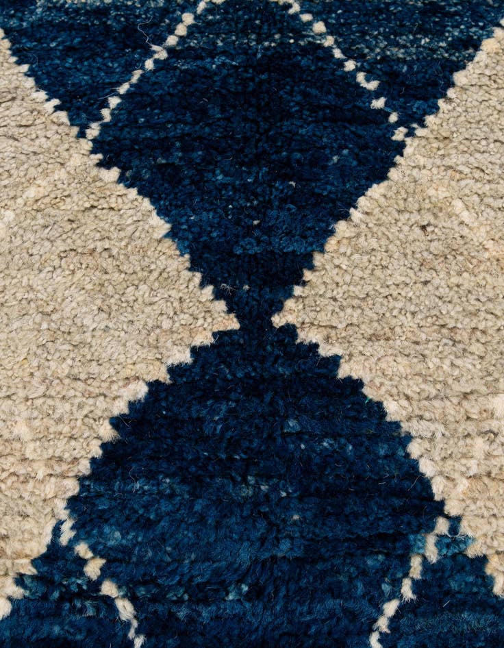 Detail image of  5' 4 x 7' 11  Hand Knotted Moroccan Wool Rug