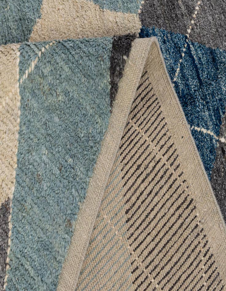 Detail image of  5' 4 x 7' 11  Hand Knotted Moroccan Wool Rug