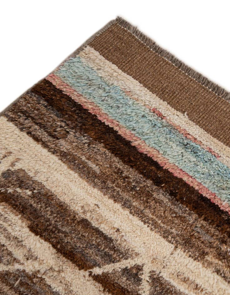 Detail image of  5' 5 x 8'  Hand Knotted Moroccan Wool Rug