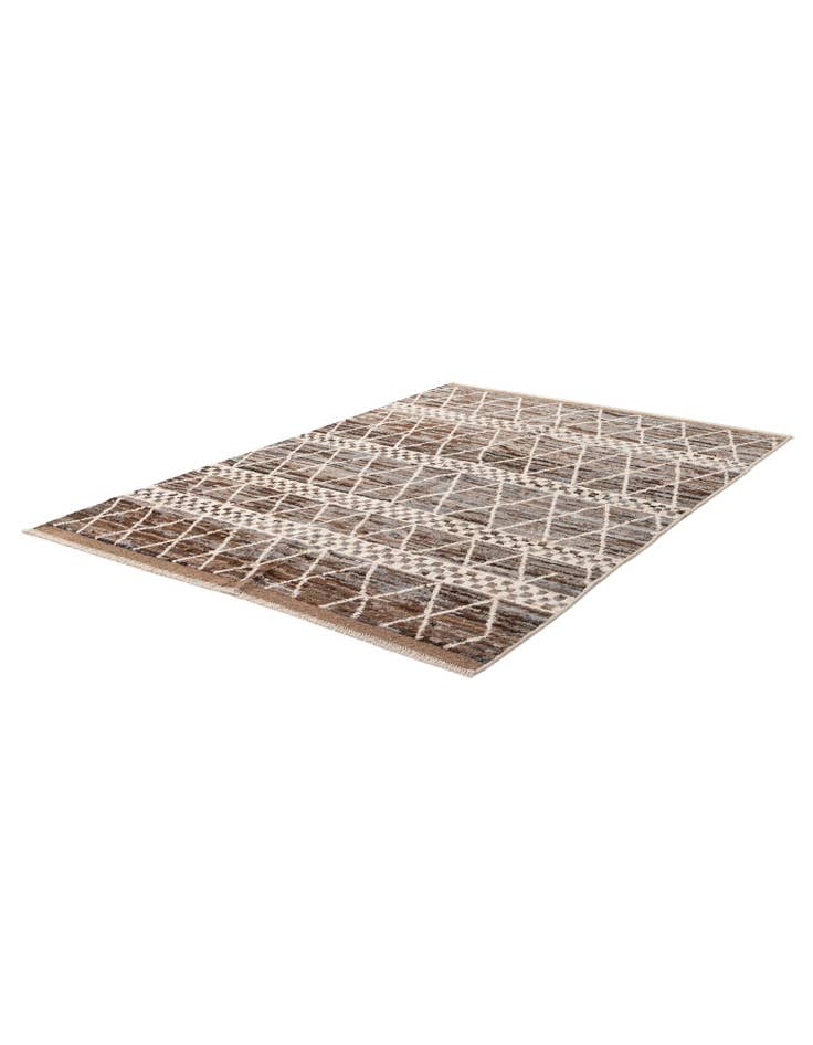 Detail image of  5' 7 x 7' 11  Hand Knotted Moroccan Wool Rug