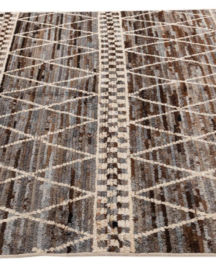 Detail image of  5' 7 x 7' 11  Hand Knotted Moroccan Wool Rug