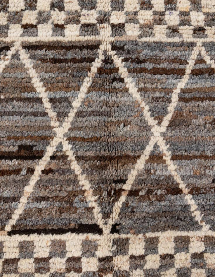Detail image of  5' 7 x 7' 11  Hand Knotted Moroccan Wool Rug