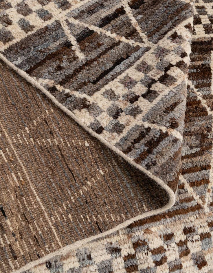 Detail image of  5' 7 x 7' 11  Hand Knotted Moroccan Wool Rug