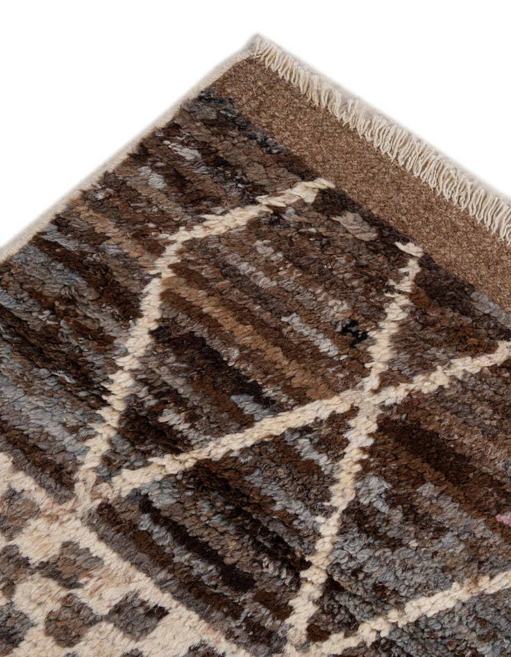 Detail image of  5' 7 x 7' 11  Hand Knotted Moroccan Wool Rug